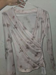 Elegant Floral Wrap top