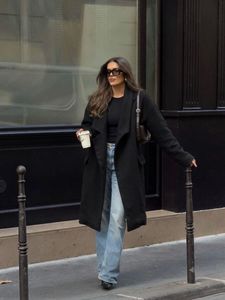 Women’s Black Kimono Design Coat
