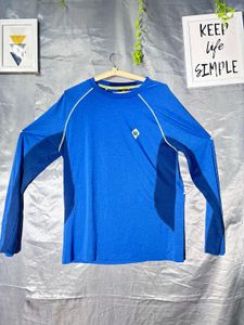 Blue Long Sleeve Athletic T-Shirt