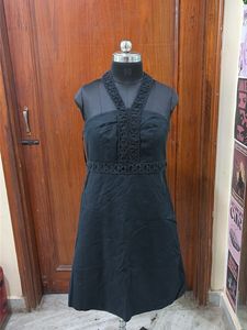 Black Dress with Lace Detail