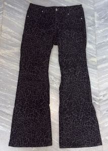 Y2K leopard print bootcut jeans