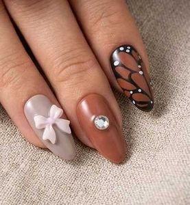 Press-On Butterfly Nails