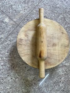 Wooden Rolling Pin &amp; Board Set