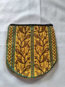 Embroidered Floral Pouch