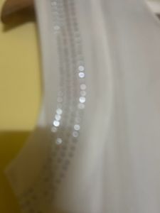 Elegant White Embellished Sleeveless Dress