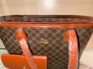 Stylish Brown Monogram Tote Bag