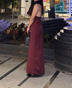 Elegant Maroon Maxi Dress