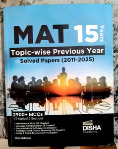 MBA Entrance MAT 15 Years Solved Papers 2011-2025