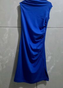 Royal Blue Ruched Dress