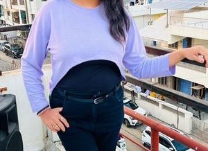 Lavender Cropped Long Sleeve