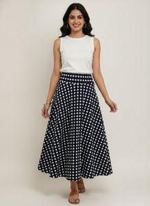 Chic Polka Dot Maxi Skirt