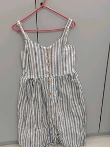 Striped Button-Front Sundress