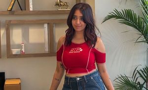 Trendy Red Cold Shoulder Crop Top