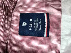 Flick Men's Dress Shirt - Burgundy Pattern