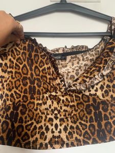 Shein Leopard Print Crop Top