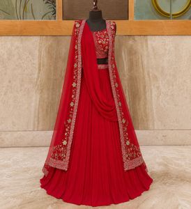 Stunning Fuschia Pink Embroidered Lehenga Choli