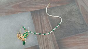 rajputi  Peacock Design Nath with Pearls