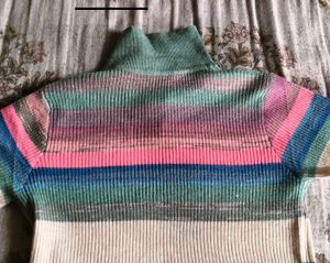 Striped Knit Polo Top