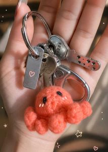 Cute Crochet Octopus Keychain