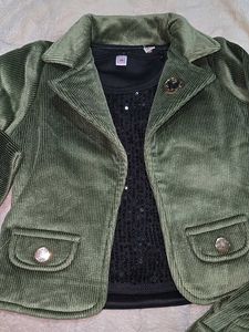 Chic Corduroy Blazer &amp; Pants Set