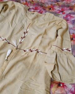 Elegant Beige Ethnic Gown