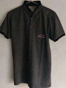 Stylish Grey Henley Shirt