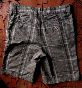 Unisex High hip Plaid Shorts