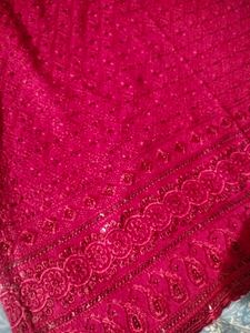 Elegant Maroon Embroidered chikankari Kurta