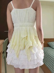 COMBO fairycore / beach ombre green + yellow top