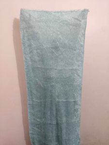Sparkling Blue Faux Fur Dupatta
