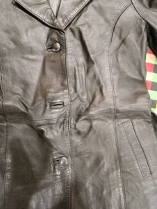 Black Leather Trench Coat