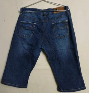 Darken Blue Denim Jorts , Dark wash deni