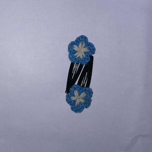 Cute Crochet Flower Hair Clips - Pack of 6