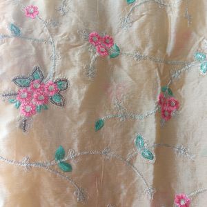 Machine Embroidered Kurta Fabric