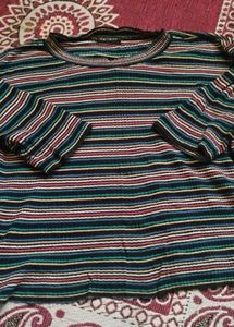 Colorful Striped Tunic Top