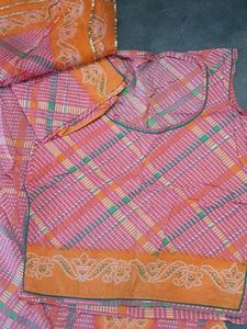 Vibrant Pink Bandhani Lehenga Choli Set