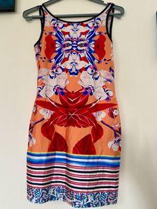 Vibrant Floral Print Sleeveless Mini Dress