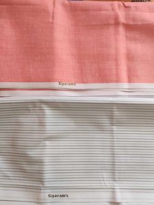 Siyaram's Elegant Peach &amp; Striped Shirt Material