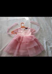 Pink Baby Girls Tiered Party Dress