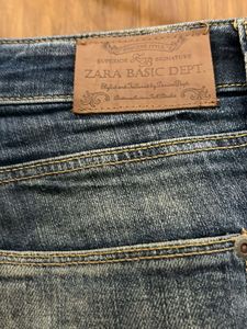 Zara Blue Distressed Skinny Jeans