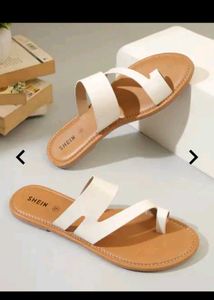 NEW Shein White Toe Ring FLATS