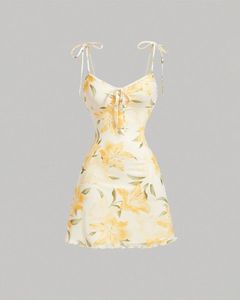 floral mini A line bodycon dress