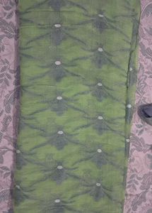 🥻Elegant lime Green rare Kota doria fabric Saree