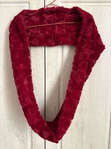Soft Faux Fur Wine color Scarf