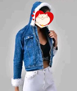Denim Jacket with Faux Fur Trim