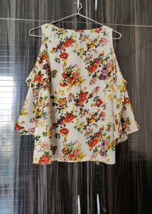 Floral Cold Shoulder Top