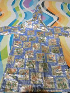 Vintage Raincoat with Cartoon Print