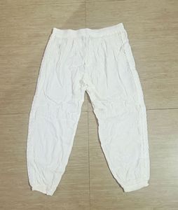 White Lace Trimmed Salwar Pants