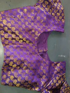 Purple Brocade Blouse