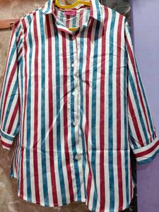 Striped Button-Up Shirt